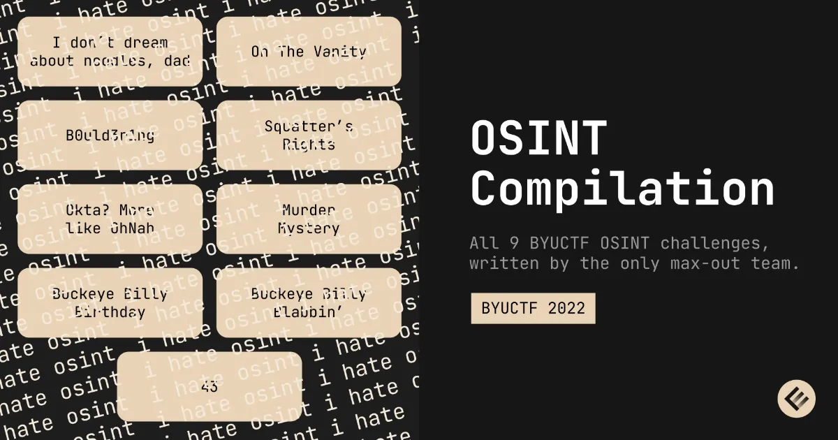 BYUCTF 2022: OSINT Compilation