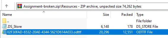 Viewing Resources/ file in WinRAR